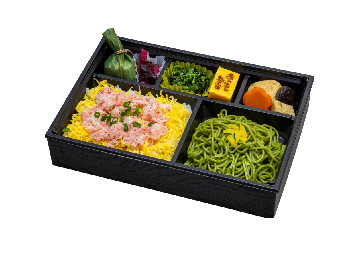 蟹チラシと茶そばセット
